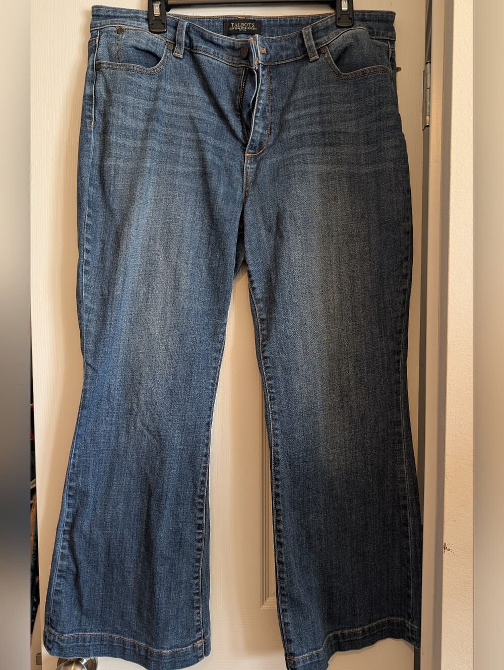 Talbots Women's Medium Blue Petite Flare Jeans Size 16